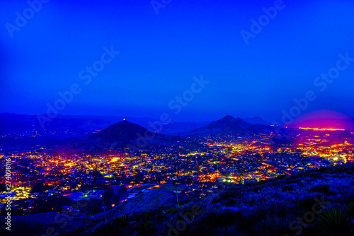 View at Night of City and Mountains  © Mark