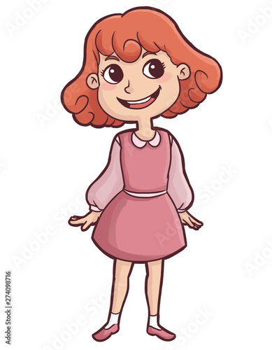 girl in pink dress