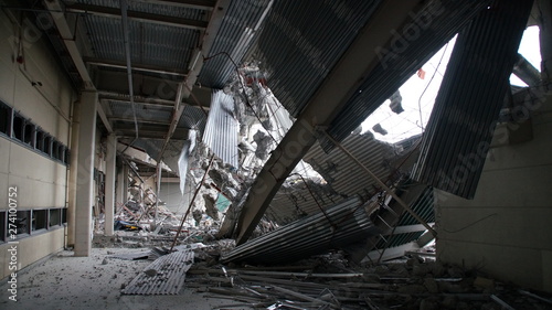 Dismantling Destruction factory rubble Breaking 