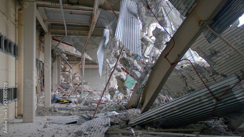 Dismantling Destruction factory rubble Breaking 