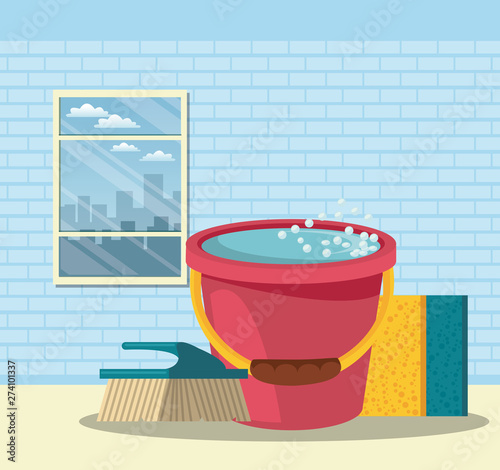 Cleaning products for home cartoons
