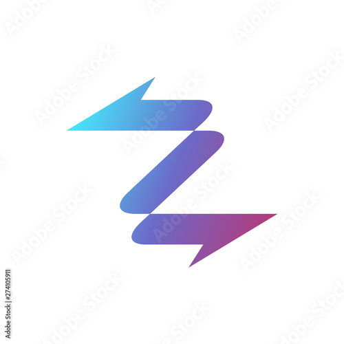 Free Download initial letter Z logo with two arrows - GFXLoad
