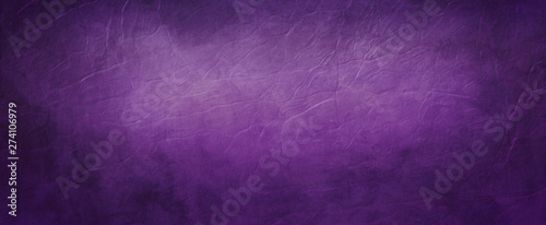 Dark purple background with old wrinkled grunge texture and elegant abstract black border design