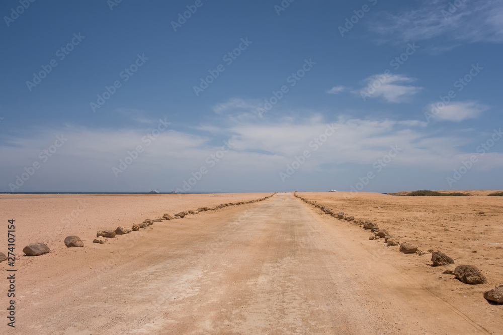 desert landscape in Egypt. Sinai Peninsula.