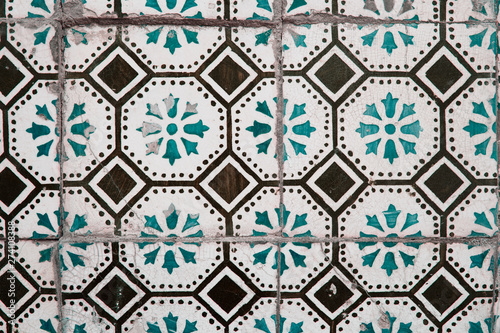 Traditional ornate portuguese decorative tiles azulejos