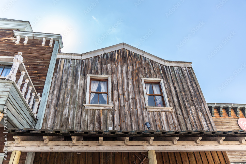 Typical facade of the American wild west Typical facade of the American wild west