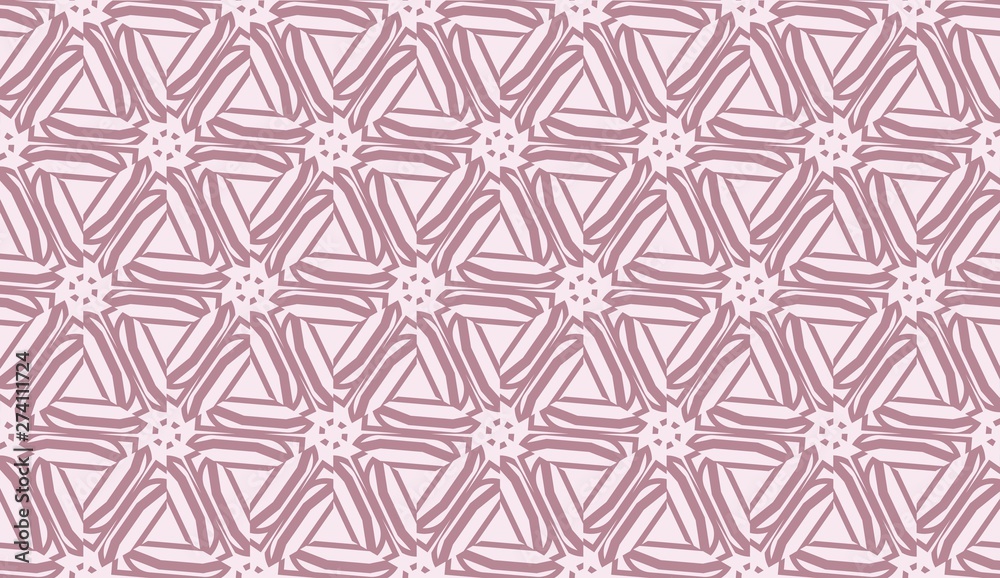 Pattern with polygonal geometric elements. Vector Seamless illustration. Template for wallpaper, interior design, decoration, scrapbooking page.