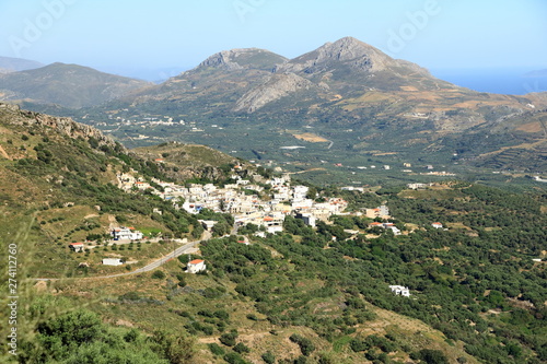 Crete island  beautiful beach and fishing village Plakias. Greece