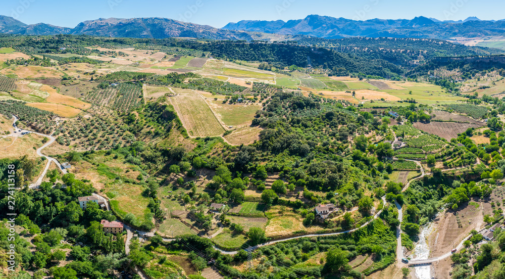 The beautiful landscape surrounding Ronda, Province of Malaga, Andalusia, Spain.