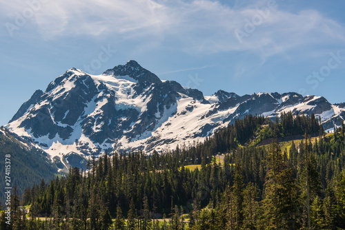 Mid-June Western Landscape of Mount Shuksan taken from Mount Baker Highway photo