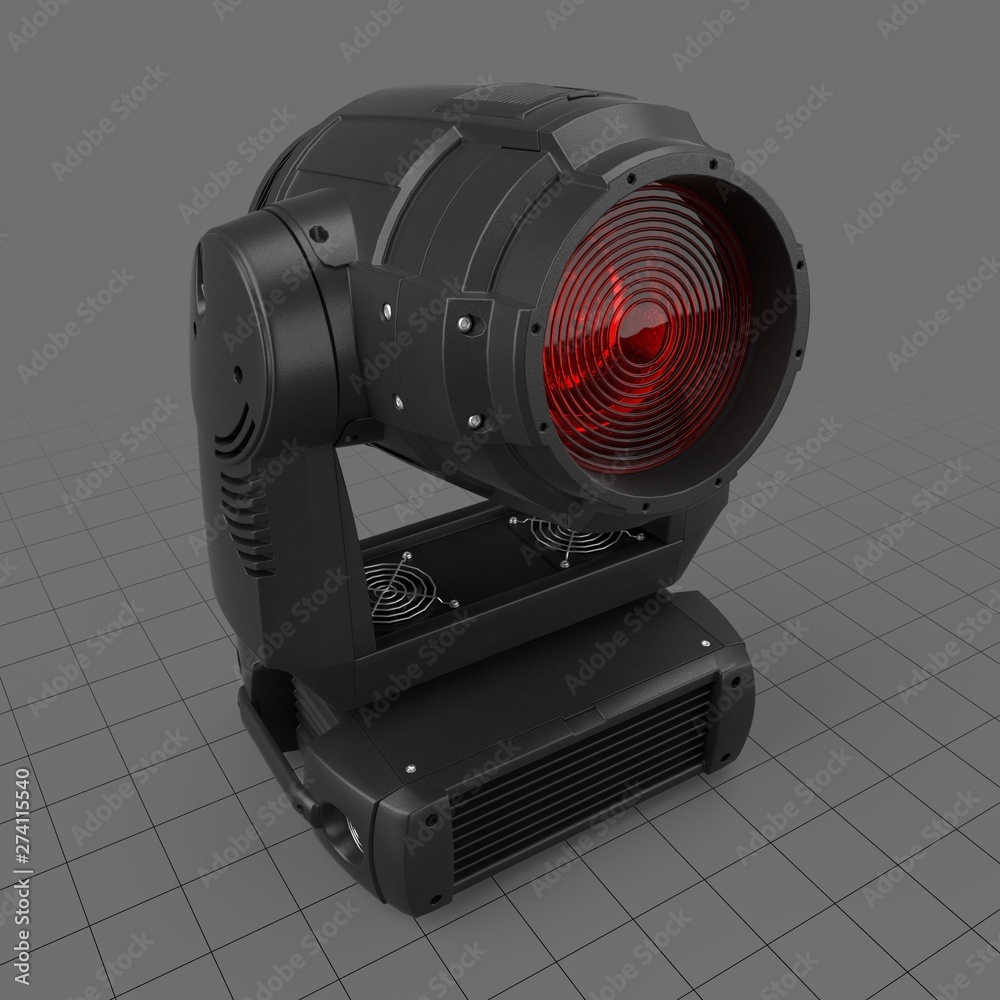 Red stage light Stock 3D asset | Adobe Stock