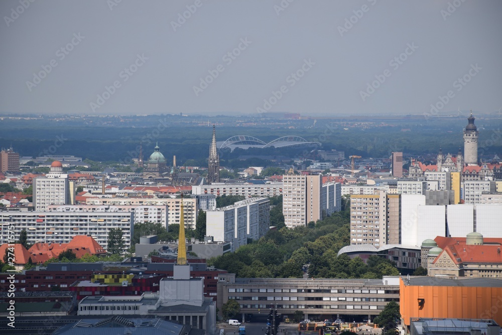 Obraz premium Blick über Leipzig