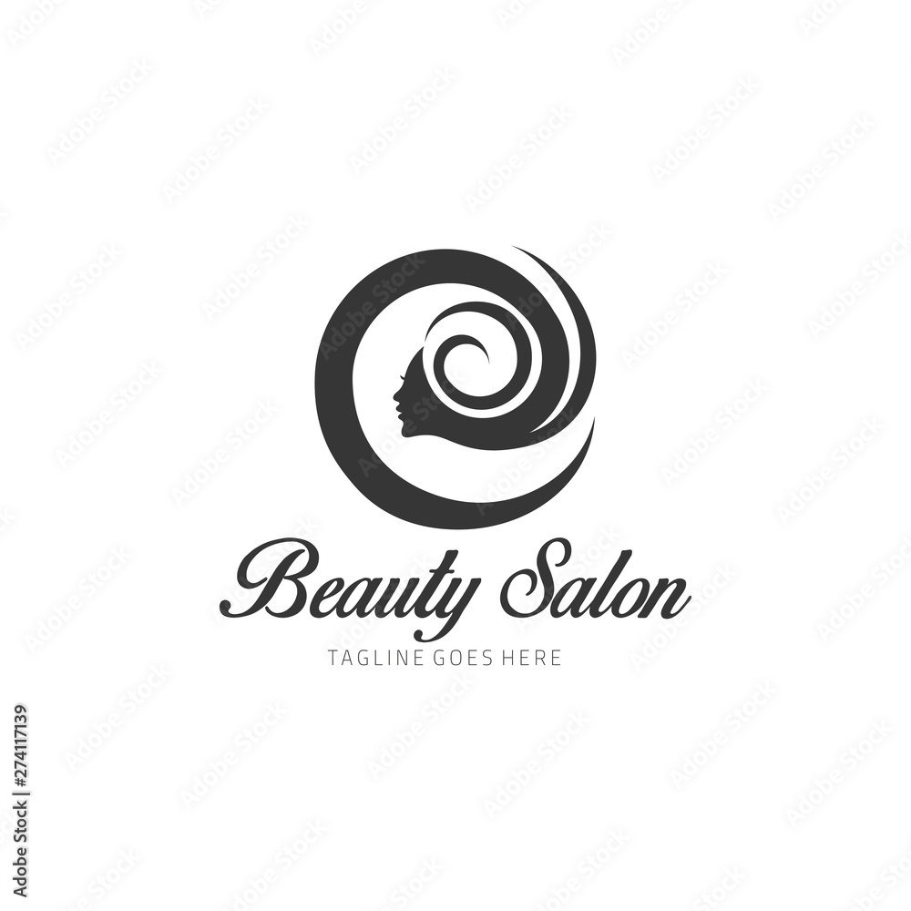 Beauty salon logo design template. Vector illustration Beauty salon logo design template. Vector illustration