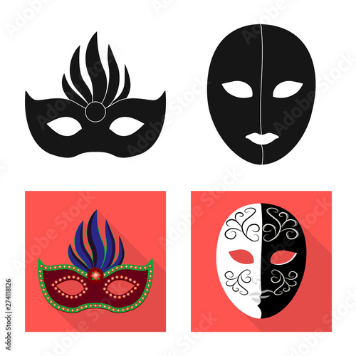 Vector design of luxury and celebration sign. Set of luxury and hide vector icon for stock.