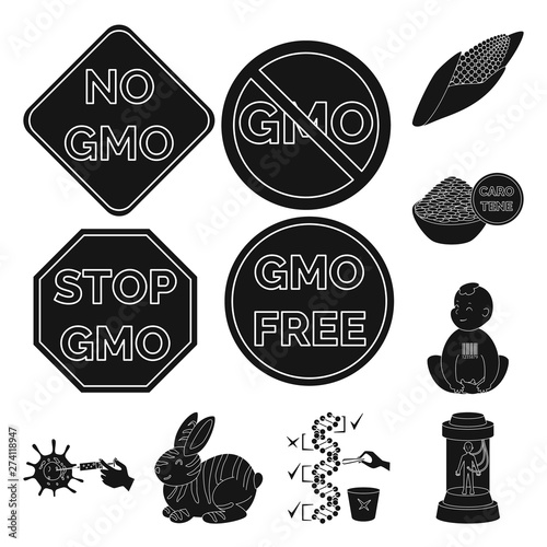 Vector design of quality and laboratory icon. Set of quality and genetically stock symbol for web.