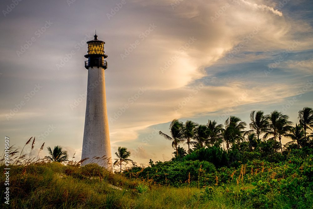 Cape Florida Lighthouse and Lantern in Bill Baggs State Park in ,Florida Cape Florida Lighthouse and Lantern in Bill Baggs State Park in ,Florida