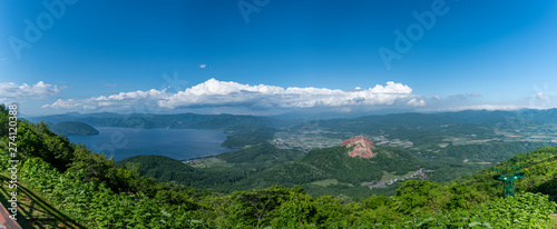 View point of lake toya   Hokkaido   Japan