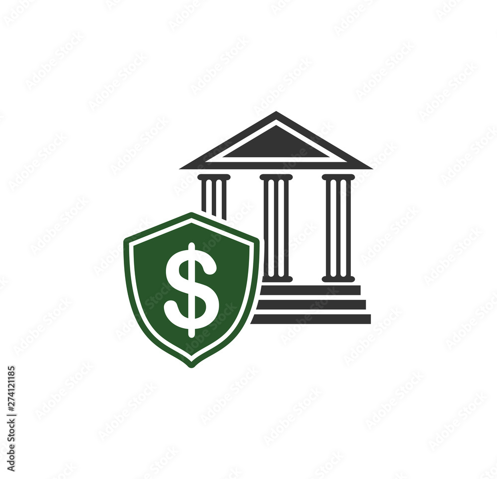 Money security related icon on background for graphic and web design. Simple illustration. Internet concept symbol for website button or mobile app.