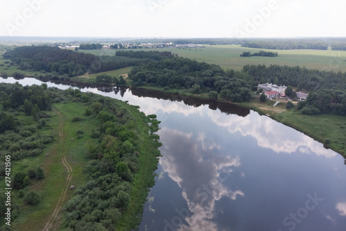 Aerial view of the Berezina River