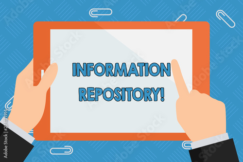 Obraz na plátně Conceptual hand writing showing Information Repository