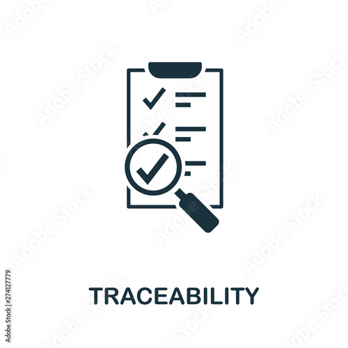 Traceability vector icon symbol. Creative sign from quality control icons collection. Filled flat Traceability icon for computer and mobile