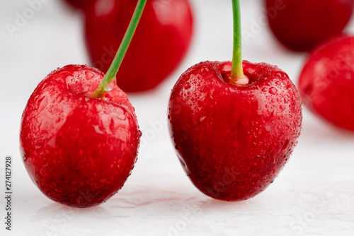 red and ripe sweet cherry