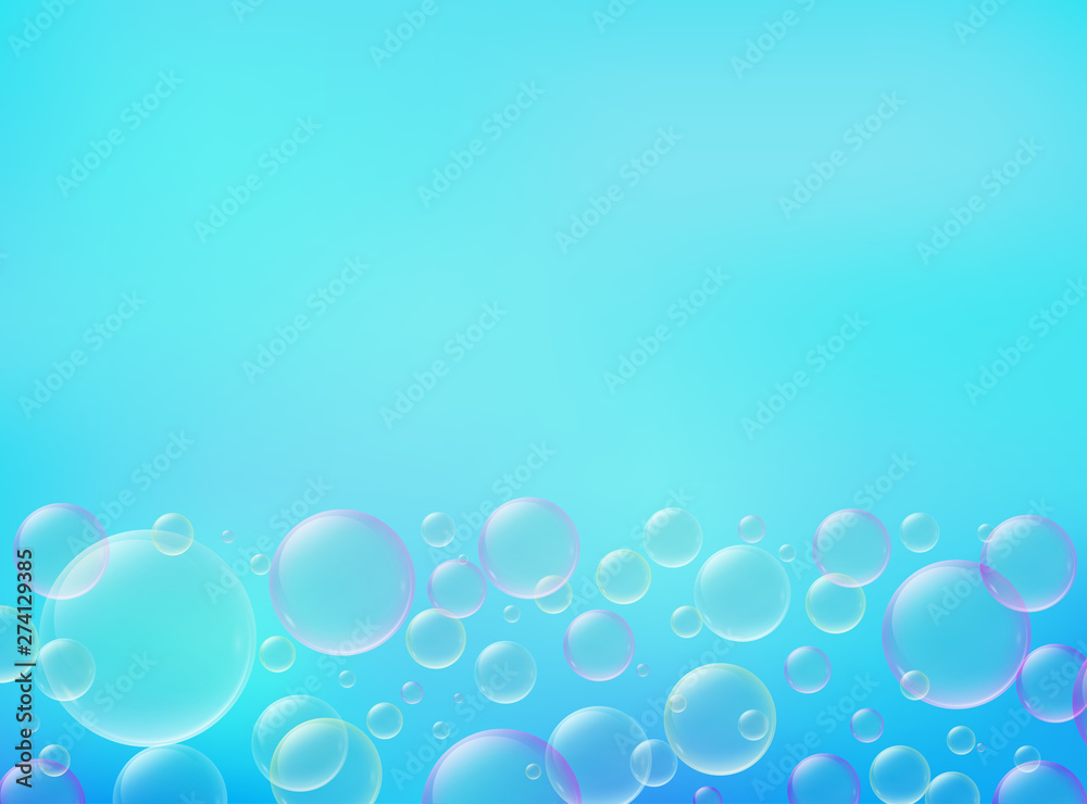 Blue bubble abstract design.