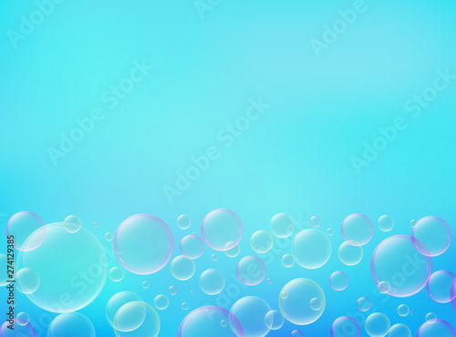 Blue bubble abstract design.