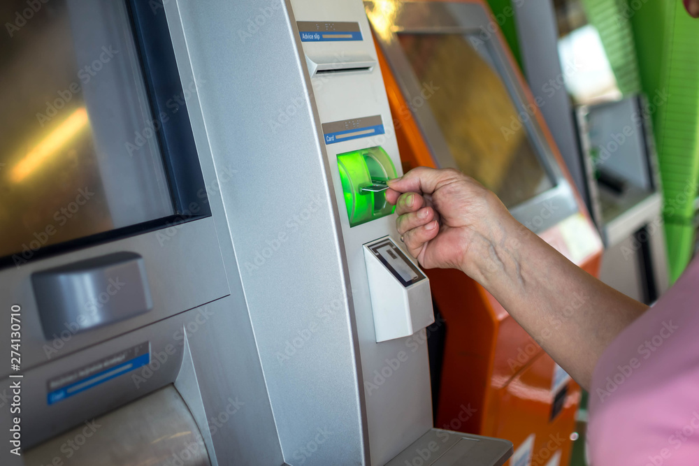 at the ATM insert the card at the ATM insert the card