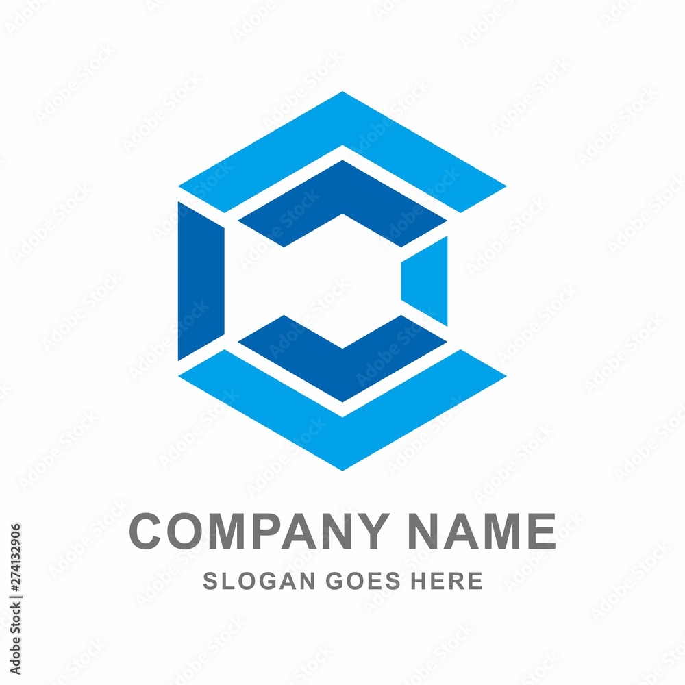 Geometric Square Letter C Business Company Vector Logo Design Geometric Square Letter C Business Company Vector Logo Design