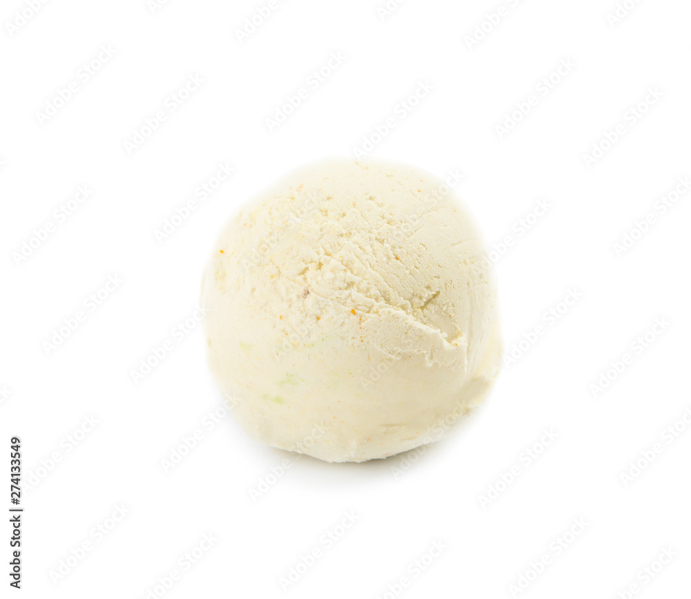 Scoop of delicious ice cream on white background Scoop of delicious ice cream on white background