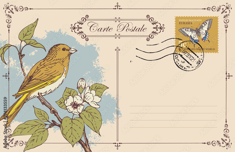 Blank Cards Greeting Cards Paper Greeting Card “Vintage” or “Retro