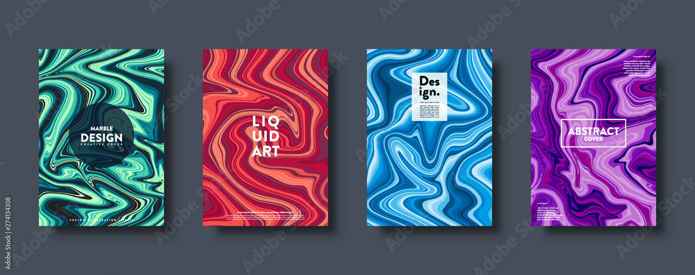 Colorful abstract geometric background. Liquid dynamic lined gradient waves. Fluid marble texture. Modern covers set. Eps10 vector. Colorful abstract geometric background. Liquid dynamic lined gradient waves. Fluid marble texture. Modern covers set. Eps10 vector.