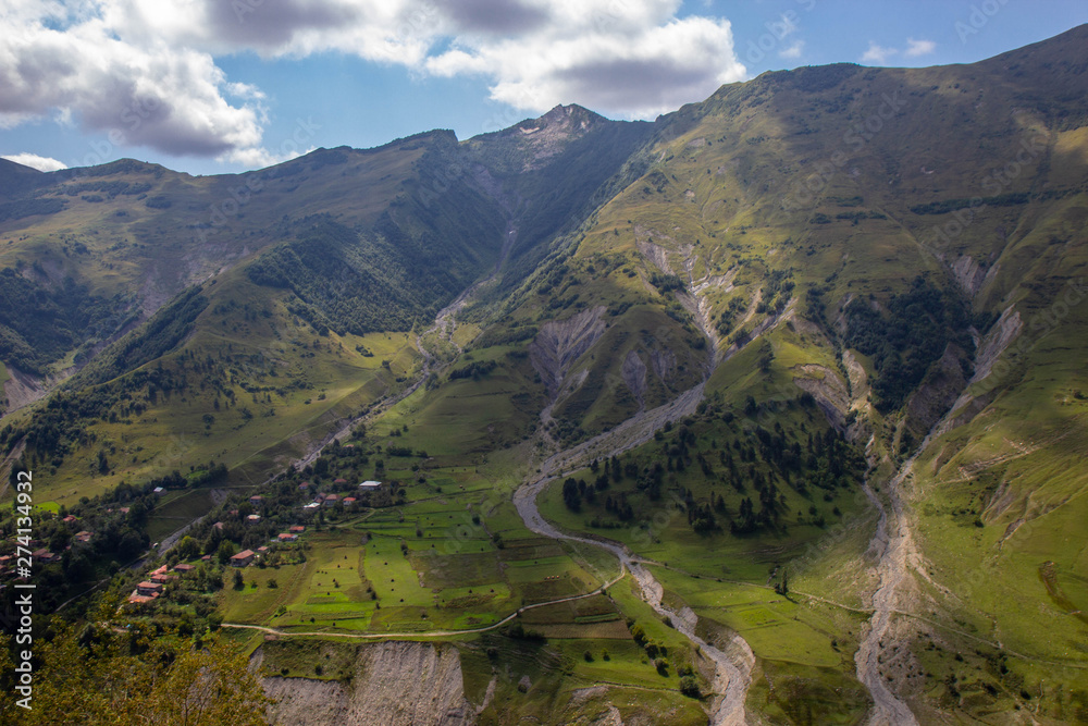 A small village in Caucasus mountains, Georgia