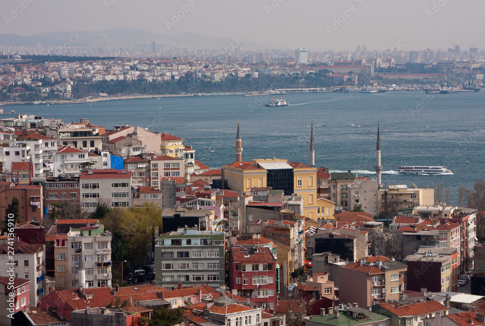 Quarter Istanbul, densely built houses. Ordinary Residential Houses