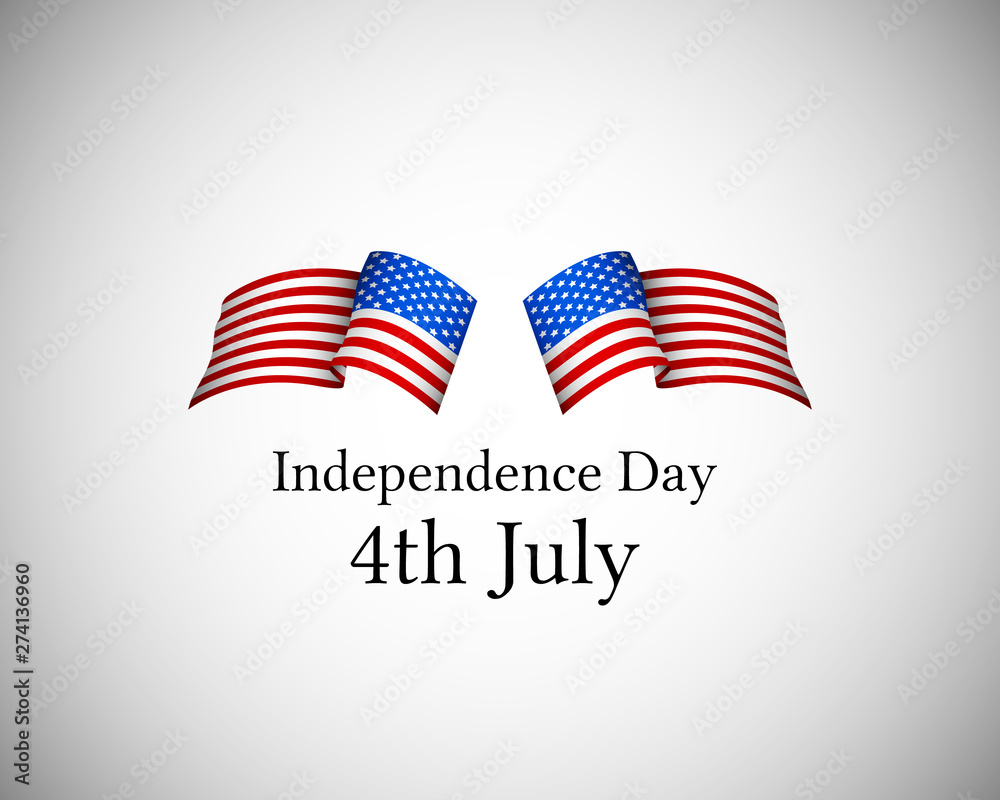 USA 4th July Independence Day Wavy Flag Cover Text USA 4th July Independence Day Wavy Flag Cover Text