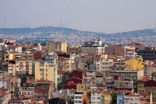 Quarter Istanbul, densely built houses. Ordinary Residential Houses