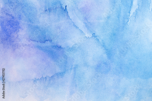 Abstract watercolor background. Hand painted on paper watercolor texture ink wash