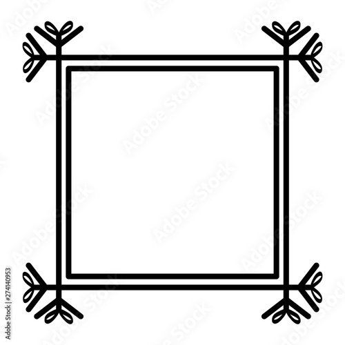 square frame decorative boho style