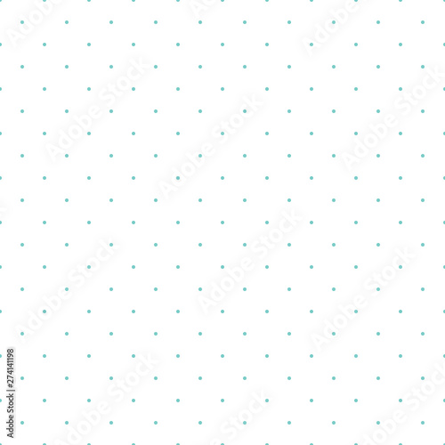 Light-blue polka dot seamless pattern on the white background, abstract geometrical simple image illustration