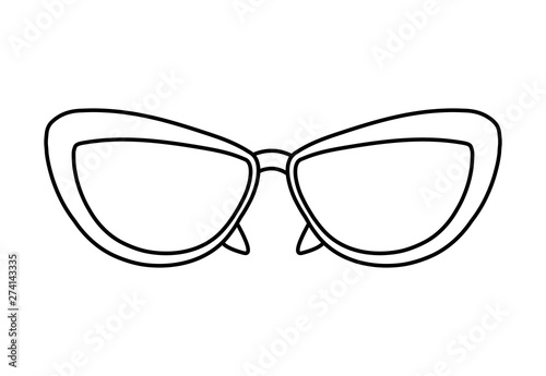 optical eyeglasses female isolated icon