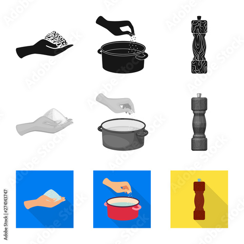 Vector design of cooking and sea symbol. Collection of cooking and baking vector icon for stock.