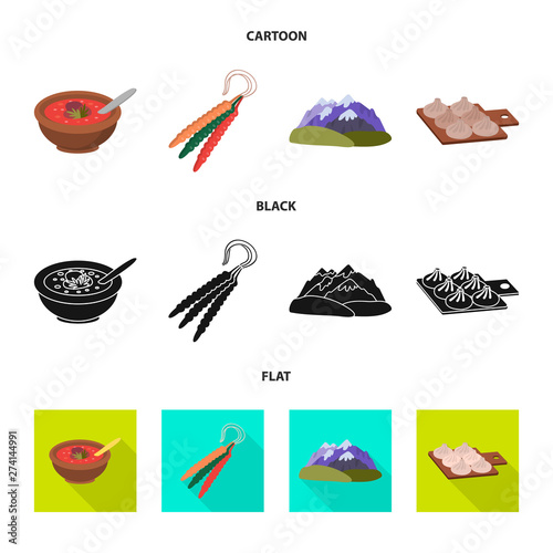 Isolated object of culture and sightseeing logo. Collection of culture and originality vector icon for stock.