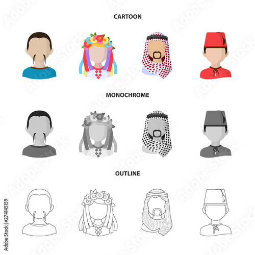 Isolated object of imitator and resident sign. Set of imitator and culture stock vector illustration.