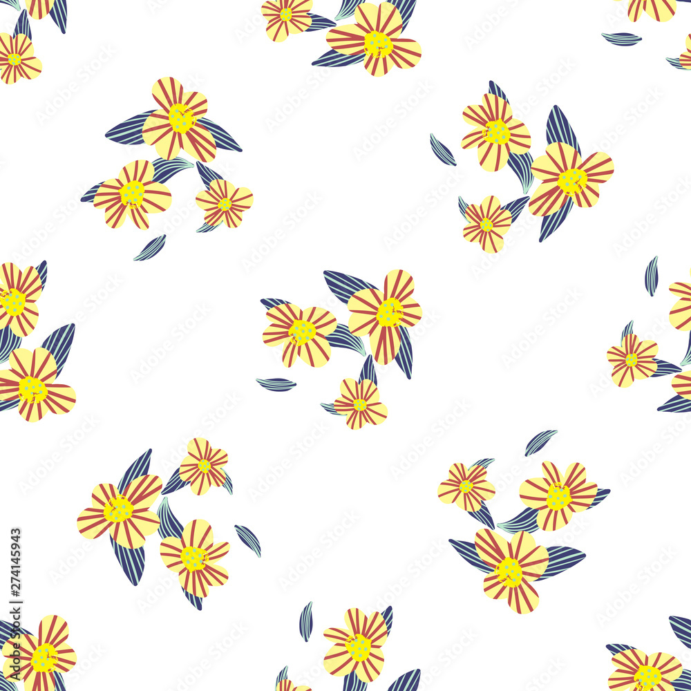 Different fantasy flowers are the seamless pattern in abstract style on a colorful background. Vector floral background. Summer background. Design illustration vector. Vector spring template. Different fantasy flowers are the seamless pattern in abstract style on a colorful background. Vector floral background. Summer background. Design illustration vector. Vector spring template.