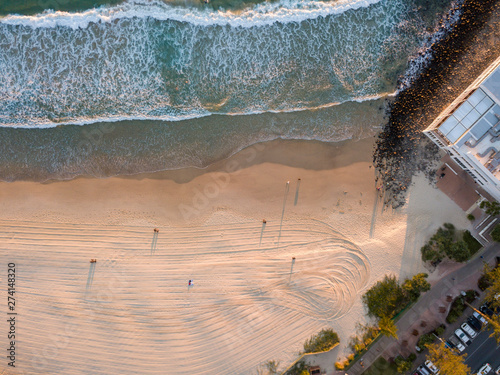 burleigh heads beach on the gold coast in australia