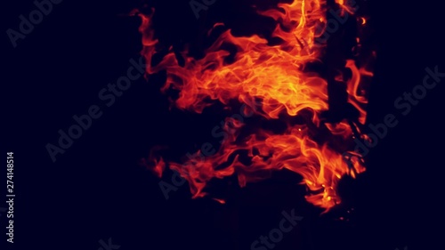 Fire, Hot flames, Bonfire.