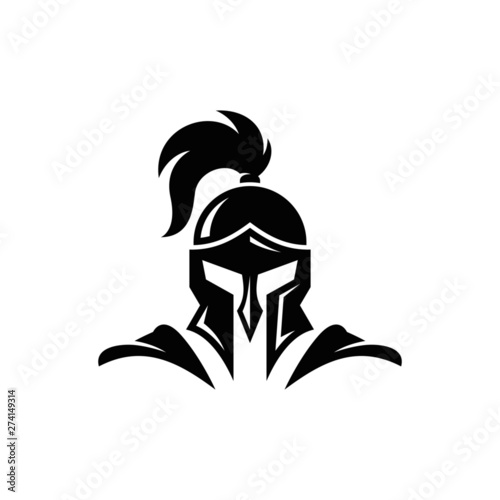Warrior Knight Logo Stock Vector
