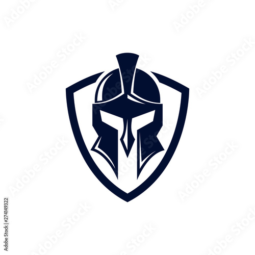 Warrior Knight Logo Stock Vector