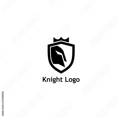 Warrior Knight Logo Stock Vector